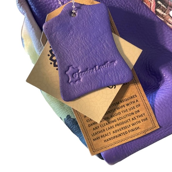 Sukriti NWT Hand Painted London Scene Bag Large Tote Bag - Picture 8 of 11